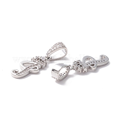 Pendenti ecologici in ottone con micro pavé di zirconi&nbsp;KK-K265-01P-I