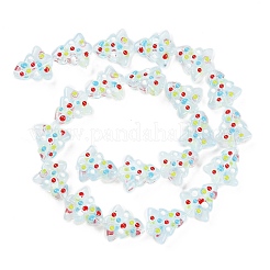 Brins de perles de verre bosselées faites à la main&nbsp;LAMP-F032-08F