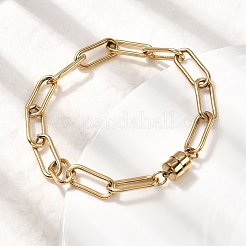 304 Edelstahl-Büroklammerkettenarmbänder für Frauen&nbsp;BJEW-K237-21G