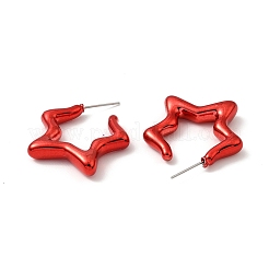 Boucles d'oreilles étoile en acrylique&nbsp;EJEW-P251-27