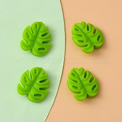 Perle focali in silicone ecologico per uso alimentare a foglia di monstera&nbsp;FIND-YW0004-01