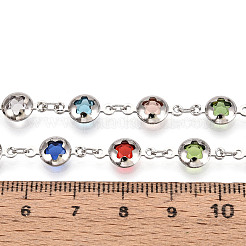 Handgefertigte Messing-Flachrundketten mit Sterngliedern&nbsp;CHC-N024-08P