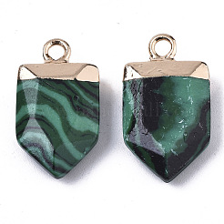 Pendenti appuntiti in malachite sintetica&nbsp;G-N326-34G