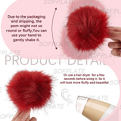 Weicher Pomponball aus Kunstfuchsfell&nbsp;DIY-WH20002-620A-02