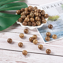 Perles en bois de wengé&nbsp;WOOD-TAC0003-08