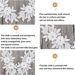 Polyester bestickter floraler Spitzenkragen&nbsp;DIY-WH0326-47D