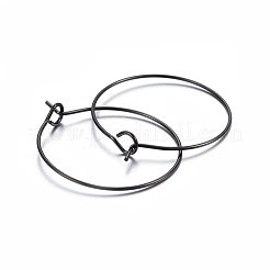 Configuración de pendientes de aro de acero inoxidable 304&nbsp;X-STAS-H467-01B-25MM
