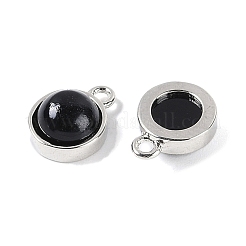 Anhänger aus natürlichem schwarzem Onyx (gefärbt und erhitzt)&nbsp;G-K372-03P-04