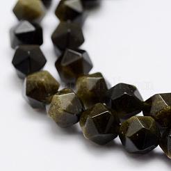 Natürliche goldenen Glanz Obsidian Perlen Stränge&nbsp;G-K209-02I-6mm
