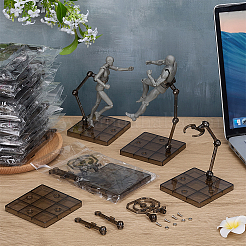 Displayhalter für Actionfiguren aus Kunststoff mit quadratischer Basis&nbsp;ODIS-WH0043-212B