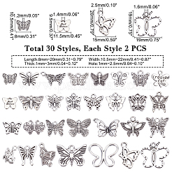 60 ensemble de 30 pendentifs en alliage de zinc de style&nbsp;PALLOY-PH0002-07
