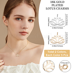 Charms in ottone 10 pz 2 colori&nbsp;KK-BBC0001-64
