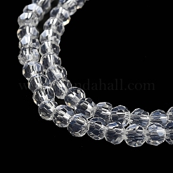 Galvanisieren transparente Glasperlen Stränge&nbsp;X-EGLA-A035-T3mm-A19