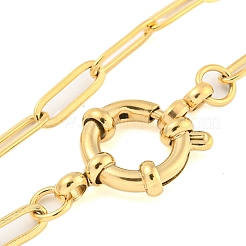 304 Edelstahl-Büroklammer-Kettenarmbänder für Damen&nbsp;BJEW-Q344-03G
