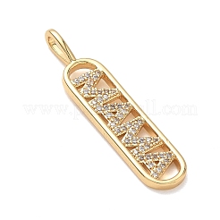 Pendenti in ottone con micro pavé di zirconi trasparenti per la festa della mamma&nbsp;KK-T084-01B-G