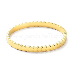 Brazaletes con bisagras de media luna de acero inoxidable 304 con revestimiento iónico (IP) para mujer&nbsp;BJEW-M309-05G