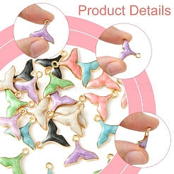 24pcs 6 pendentifs en alliage de couleurs&nbsp;ENAM-FS0002-04