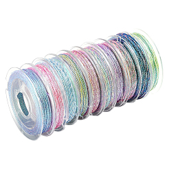 1 sol 10 rouleaux Cordons polyester métallisé 3 plis&nbsp;MCOR-CJ0001-06