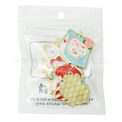 12 Stück 6 Stile Valentinstag-Legierungs-Email-Anhänger&nbsp;ENAM-FS0002-34