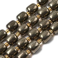 Natürliche Pyrit Perlen Stränge&nbsp;G-Z131-D01-03