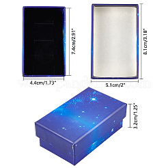 Sternenhimmel Muster Pappe Schmuckschatullen&nbsp;CBOX-BC0001-40D