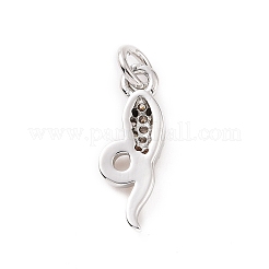 Pendentifs avec zircon cubiques à micro-pavés en laiton&nbsp;KK-C012-45P