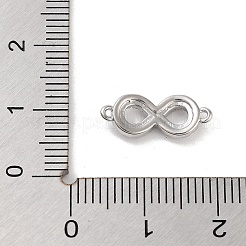Breloques de connecteur infini en zircone cubique transparente pavée en laiton&nbsp;KK-M293-46P