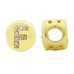 Laiton micro pavé de perles de zircone cubique claires&nbsp;KK-T030-LA843-FX3