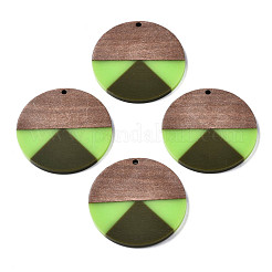 Pendentifs en bois de résine et de noyer&nbsp;RESI-S389-070A