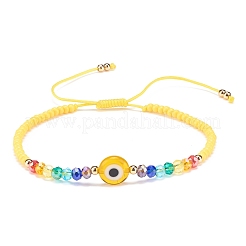 7pcs 7 couleurs lampwork mauvais œil et ensemble de bracelets en perles de verre&nbsp;BJEW-JB08367