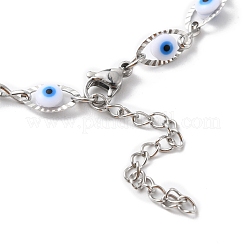 Collana a catena a maglie in plastica malocchio&nbsp;NJEW-H169-03P