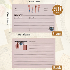 50 tarjeta de recetas grabable de doble cara&nbsp;DIY-WH20007-54