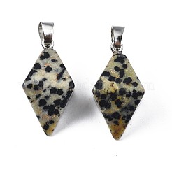 Dalmate jaspe naturels pendentifs&nbsp;G-N326-107H