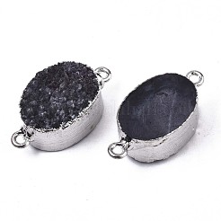 Natürliche druzy Achat verbindet Steckverbinder&nbsp;G-S359-083A