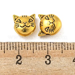 Perline gattino in lega di stile tibetano&nbsp;TIBEP-GC178-AG-RS