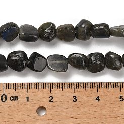 Natürliche Larvikit-Perlenstränge&nbsp;G-P497-01E-85