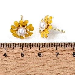 Boucles d'oreille en laiton émaillé&nbsp;KK-CBA8324-27G-02