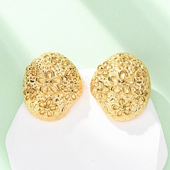 Pendientes de botón de acero inoxidable 304&nbsp;EJEW-R027-04G-02