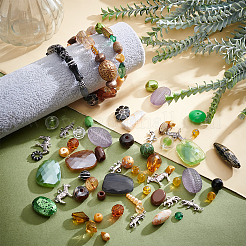 Kit di ciondoli a forma di animali con perline per la creazione di gioielli fai da te&nbsp;DIY-FH0003-41