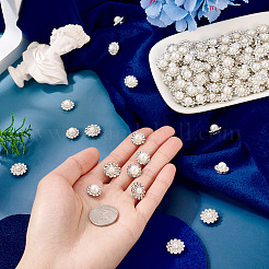 200 Stück 2 Stile Blumen-Legierung Glas Strass zum Aufnähen&nbsp;FIND-TA0006-31