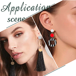 Accesorios para pendientes de botón de acero inoxidable 304 con revestimiento al vacío de PVD&nbsp;STAS-CA0001-17