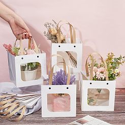 Handtaschen aus Bastelpapier&nbsp;LS-CARB-WH0018-03B