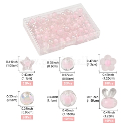60g 6 Stile transparente Acrylperlen-Sets&nbsp;TACR-YW0002-50