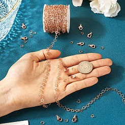DIY-Sets zum Herstellen von Halsketten und Armbändern aus Messing mit Stern- und Ovalgliederketten&nbsp;DIY-TA0011-17