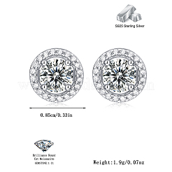 S925 Silber Moosachat runde Ohrstecker modisches luxuriöses Design&nbsp;DG8088