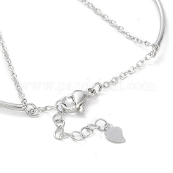 Bracelets à breloques en laiton avec micro pavé de zircone cubique transparent&nbsp;BJEW-L691-02P