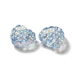 Perles gaufrées en acrylique transparent&nbsp;OACR-E016-01E