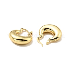 Pendientes de aro gruesos de latón chapado en rack para mujer&nbsp;LS-EJEW-G288-35D-G