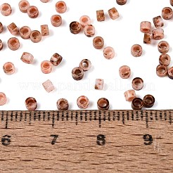 Cuentas de vidrio cilíndricas opacas estilo Picasso&nbsp;SEED-Q039-06A-05