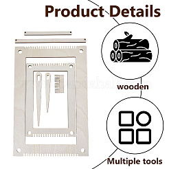 7 kit de telar de madera para tejer&nbsp;DIY-WH0136-910